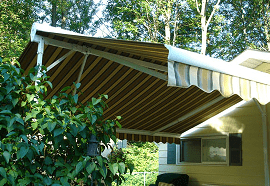 eclipse retractable butterfly awning for instant shade