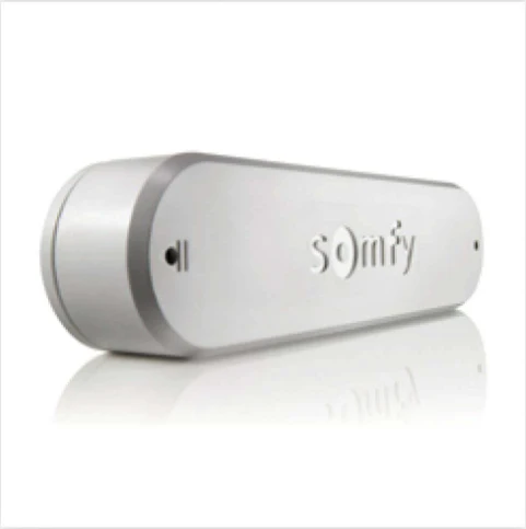 A white Somfy 3D Wind Sensor